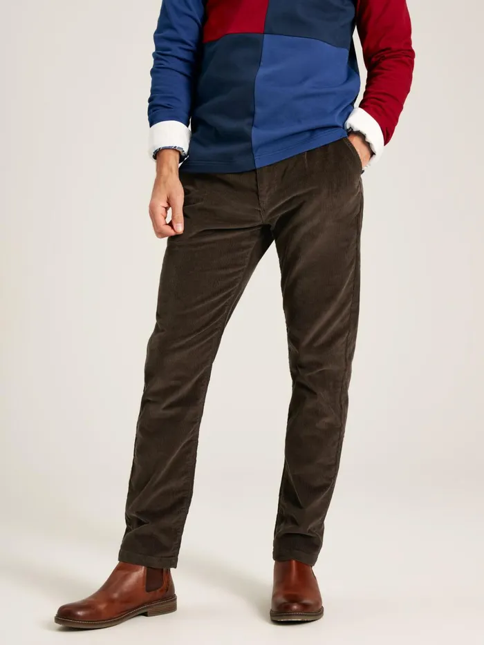 Joules Trousers Men Brown Straight Leg Uroy Trousers