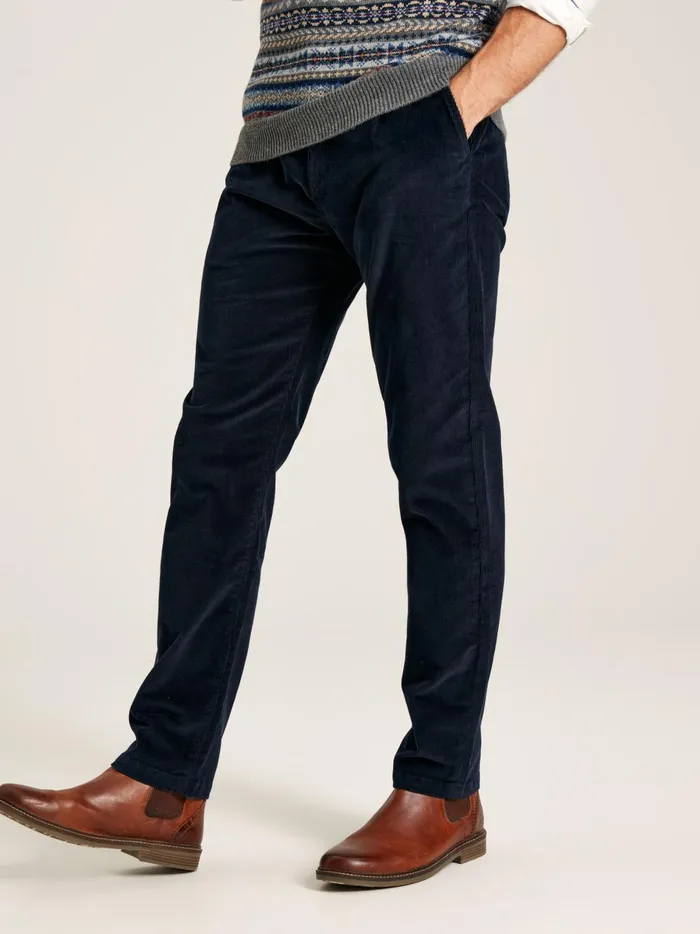 Joules Trousers Men Navy Straight Leg Uroy Trousers