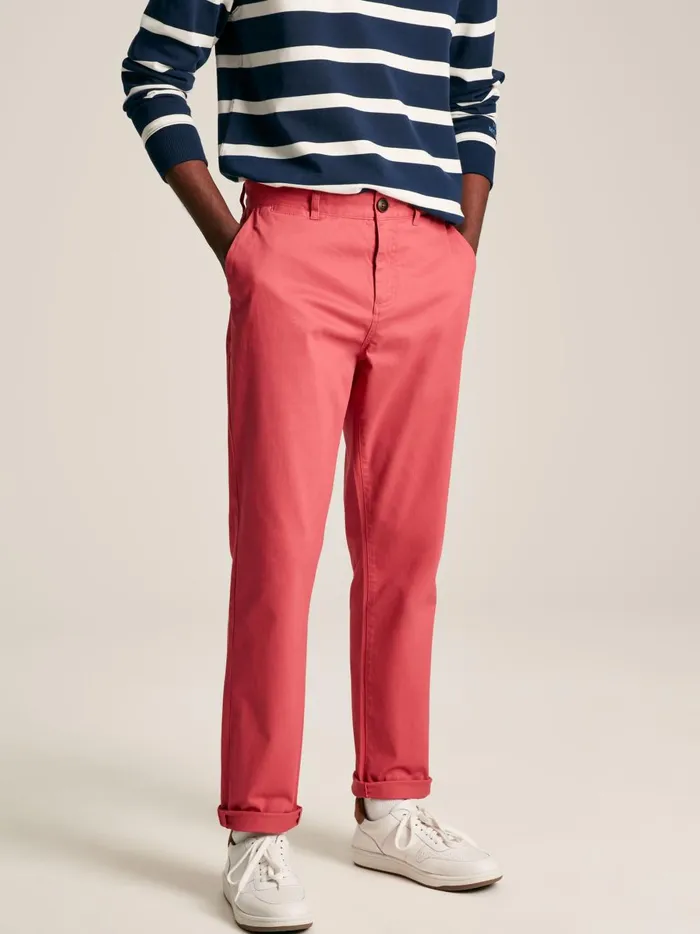 Joules Trousers Men Pink Slim Fit Chinos