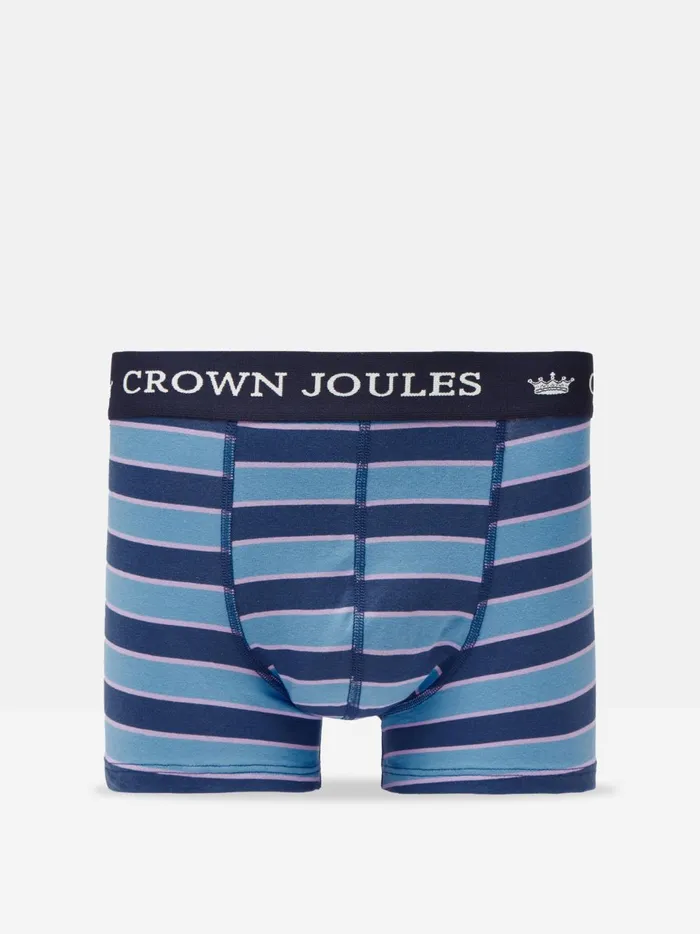 Joules Underwear Men BluePurple Cotton Boxer Briefs 2 Pack