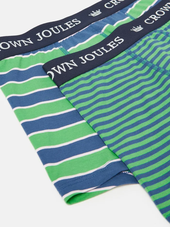 Joules Underwear Men GreenBlue Cotton Boxer Briefs 2 Pack