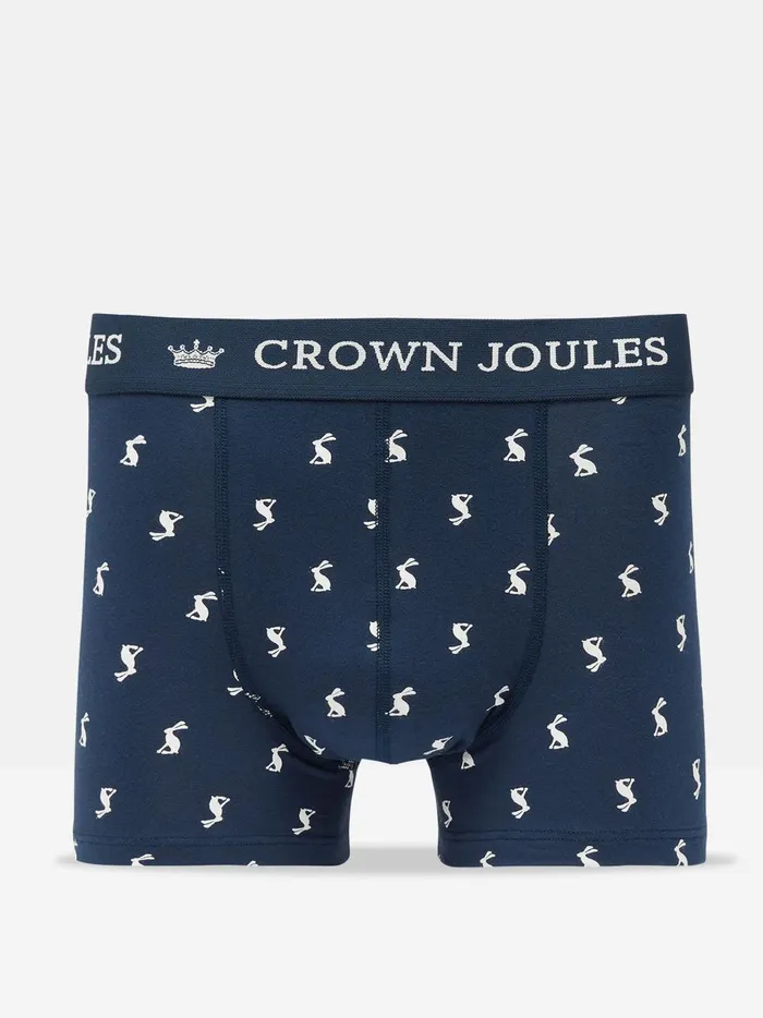 Joules Underwear Men Navy Hare Cotton Boxer Briefs 2 Pack