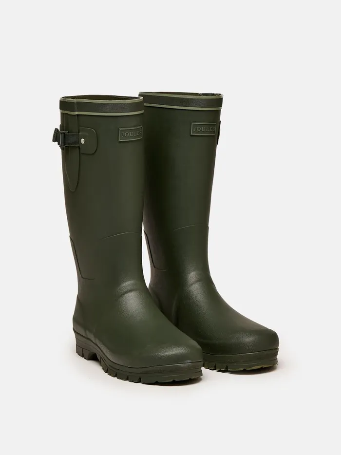 Joules Wellies Men Green Adjustable Neoprene Lined Tall Wellies