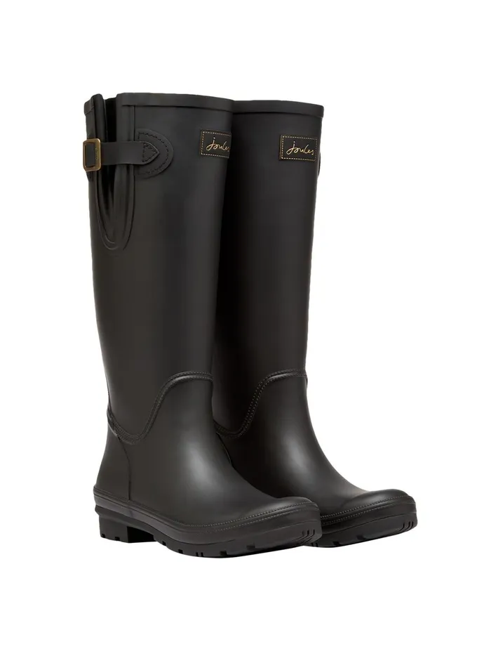 Joules Wellies Women Black Adjustable Tall Wellies