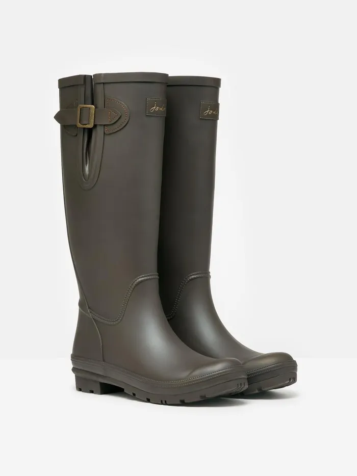 Joules Wellies Women Chocolate Brown Adjustable Tall Wellies