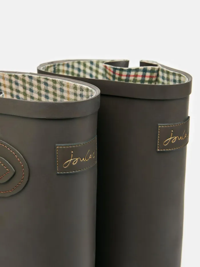 Joules Wellies Women Chocolate Brown Adjustable Tall Wellies