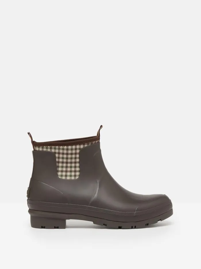 Joules Wellies Women Chocolate Brown Neoprene Lined Ankle Wellies