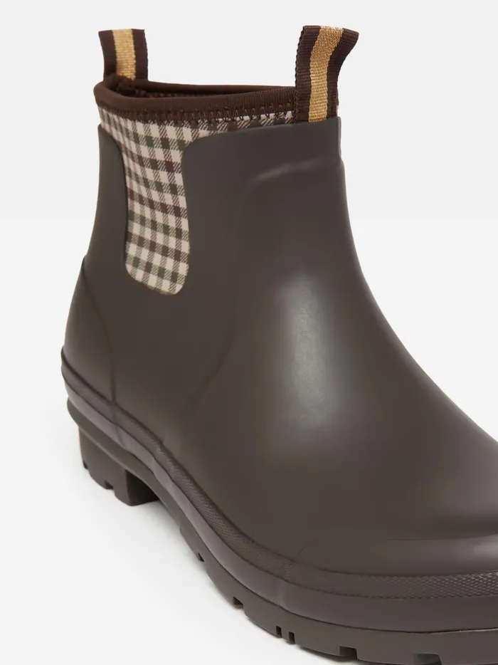 Joules Wellies Women Chocolate Brown Neoprene Lined Ankle Wellies