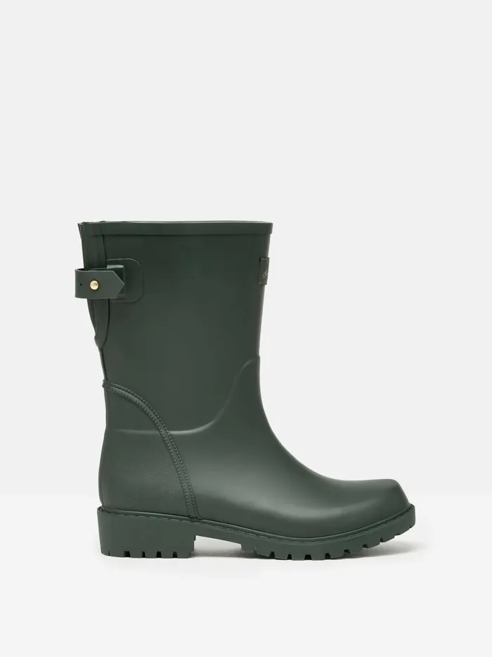 Joules Wellies Women Green Adjustable Mid Calf Wellies