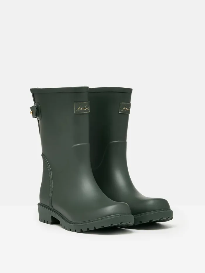 Joules Wellies Women Green Adjustable Mid Calf Wellies