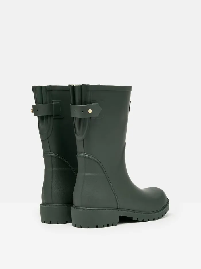 Joules Wellies Women Green Adjustable Mid Calf Wellies