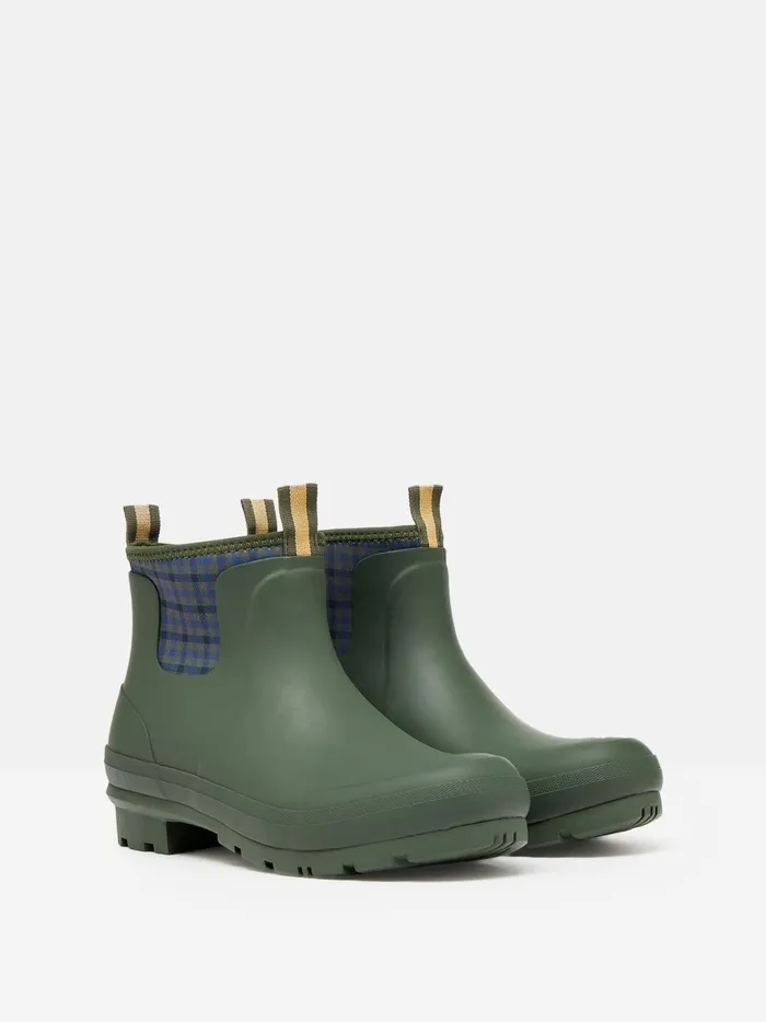 Joules Wellies Women Green Neoprene Lined Ankle Wellies