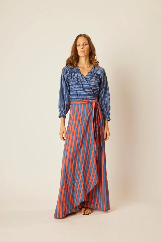 Kate Long Sleeve Dress Batik Combo Women Natalie Martin Dresses