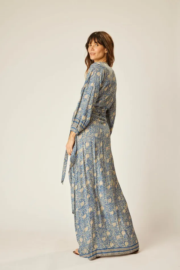 Kate Long Sleeve Dress Water Lily Blue Women Natalie Martin Dresses