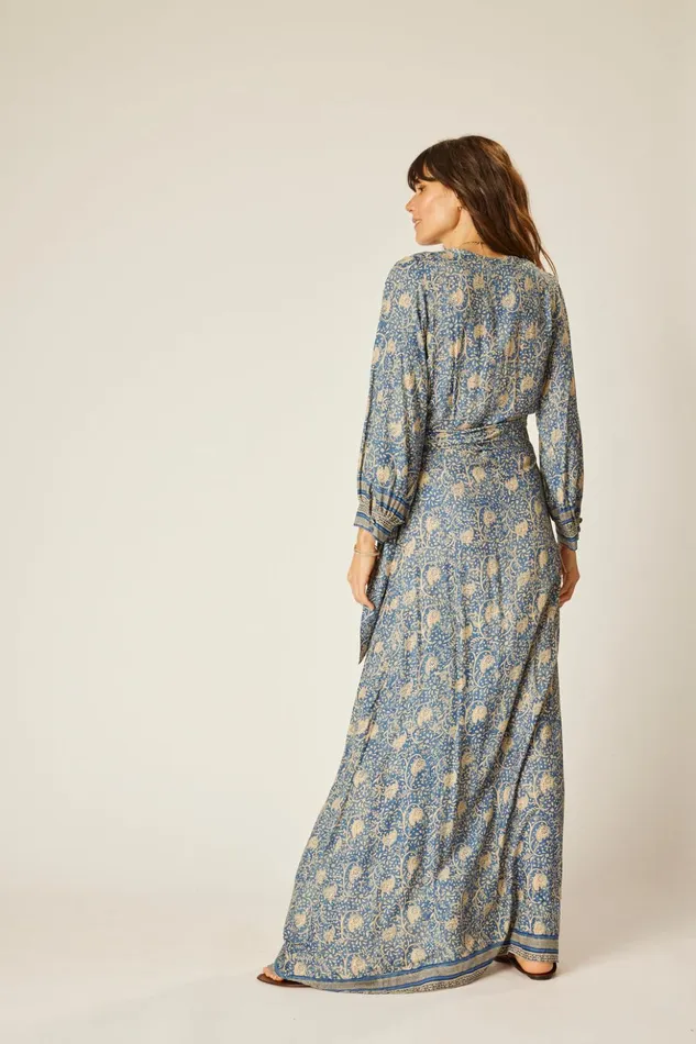 Kate Long Sleeve Dress Water Lily Blue Women Natalie Martin Dresses