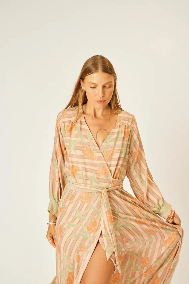 Kate Long Sleeve Maxi Chamomile Apricot Women Natalie Martin Dresses