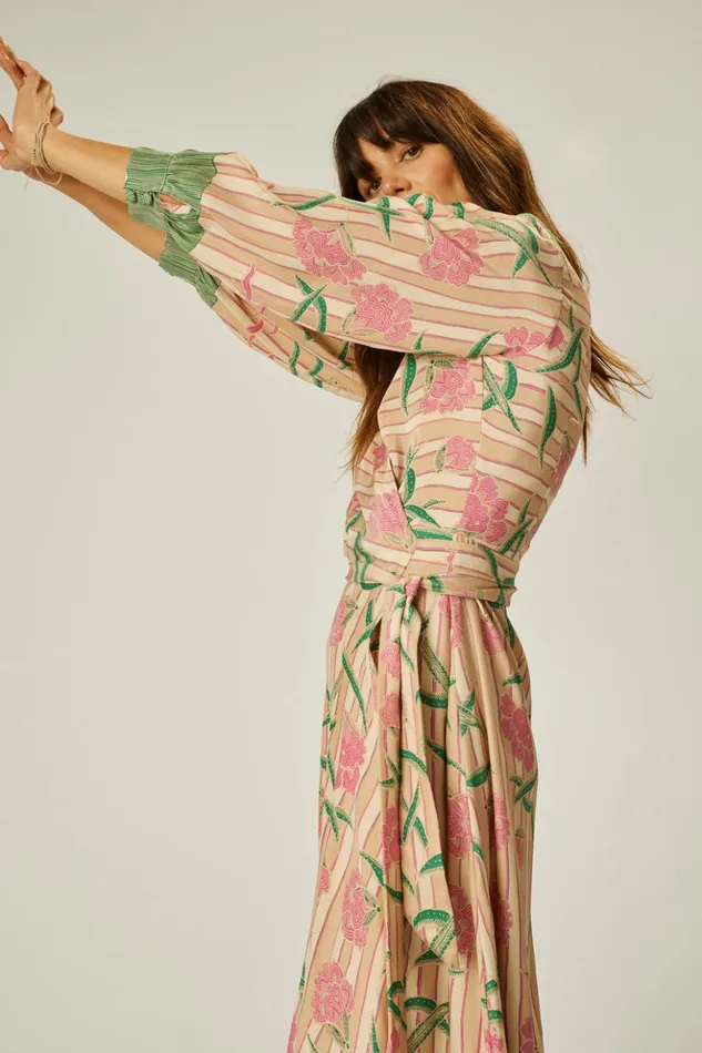 Kate Long Sleeve Maxi Chamomile Rose Women Natalie Martin Dresses