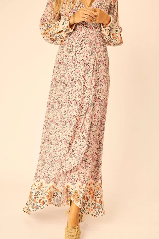 Kate Long Sleeve Maxi Petite Fleur Rose Women Natalie Martin Dresses