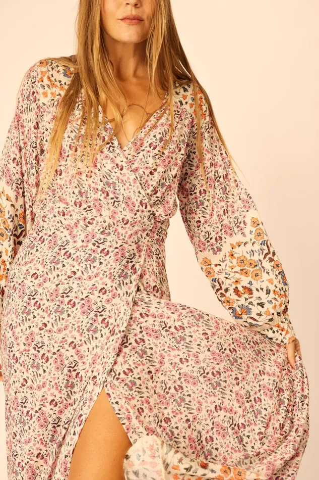 Kate Long Sleeve Maxi Petite Fleur Rose Women Natalie Martin Dresses
