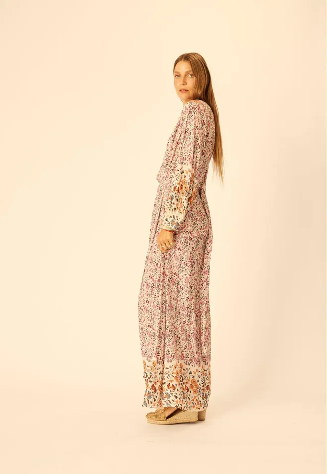 Kate Long Sleeve Maxi Petite Fleur Rose Women Natalie Martin Dresses