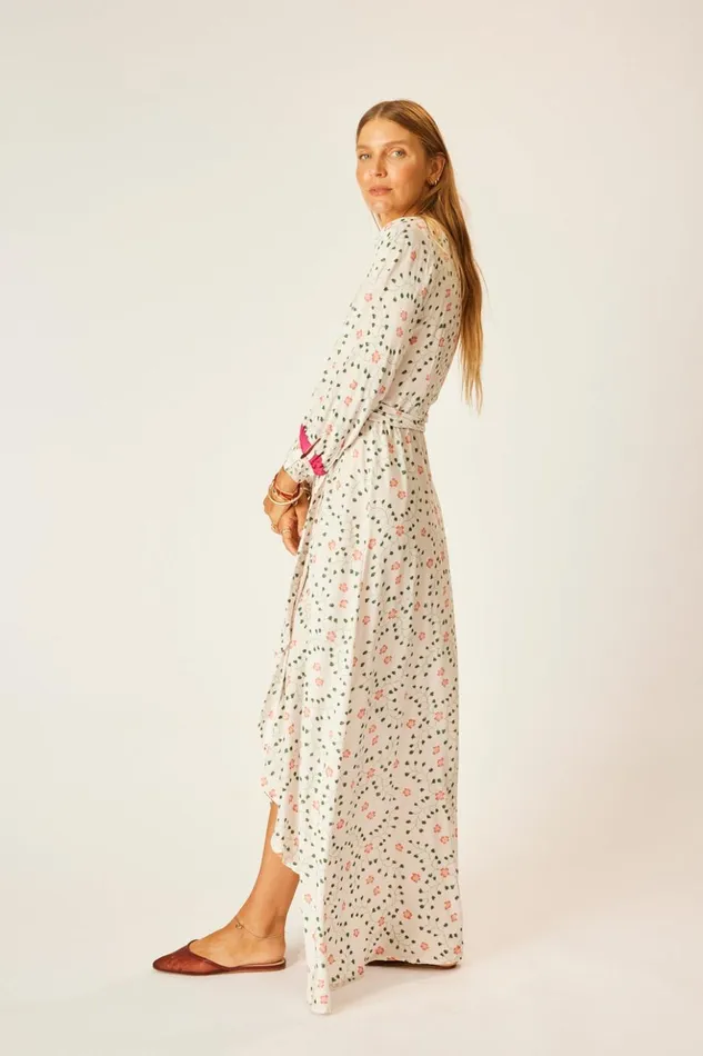 Kate Long Sleeve Maxi Pinwheel Cotton Women Natalie Martin Dresses