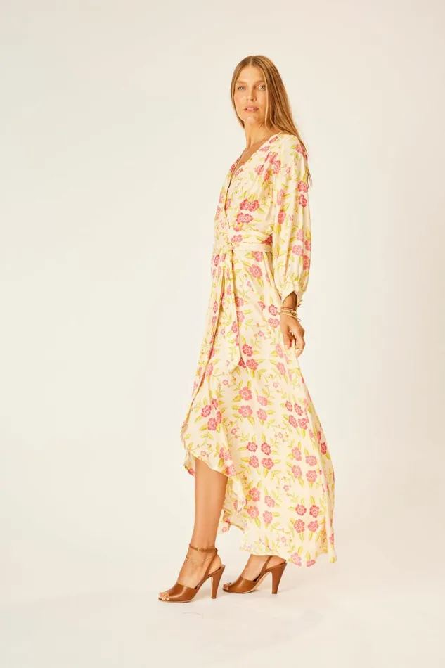 Kate Long Sleeve Maxi Prairie Dusty Crimson Women Natalie Martin Dresses