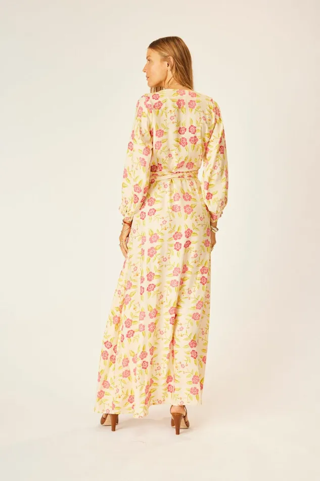 Kate Long Sleeve Maxi Prairie Dusty Crimson Women Natalie Martin Dresses