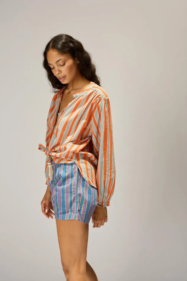 Kev Short Men039s Batik Stripe Lavender Men Natalie Martin