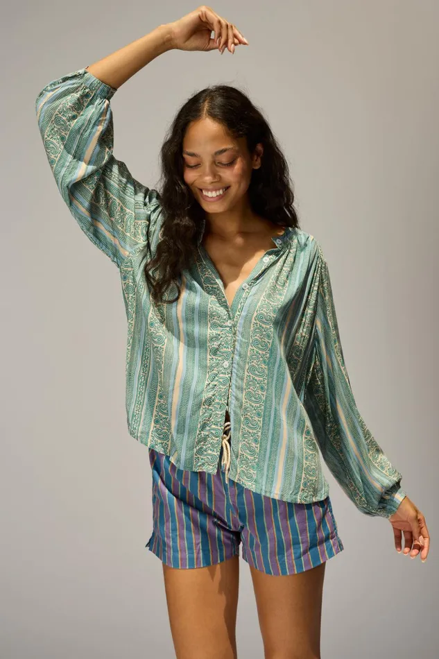 Kev Short Men039s Batik Stripe Lavender Men Natalie Martin