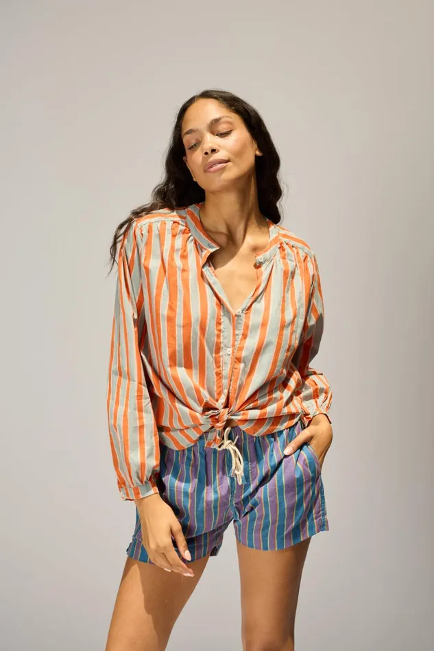 Kev Short Men039s Batik Stripe Lavender Women Natalie Martin Bottoms