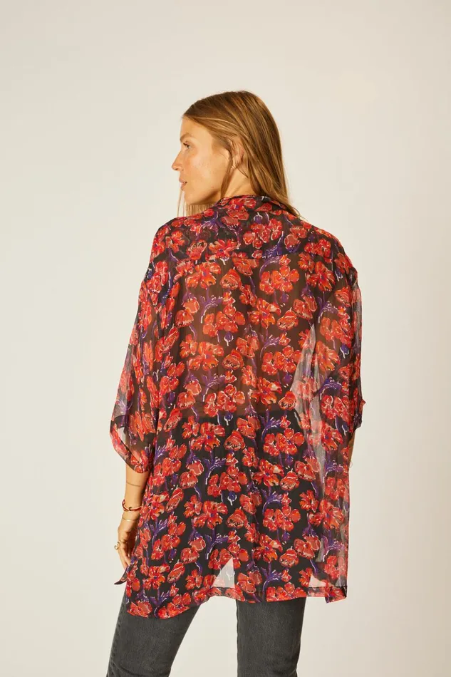 Kevin Shirt Chiffon Watercolor Onyx Men Natalie Martin