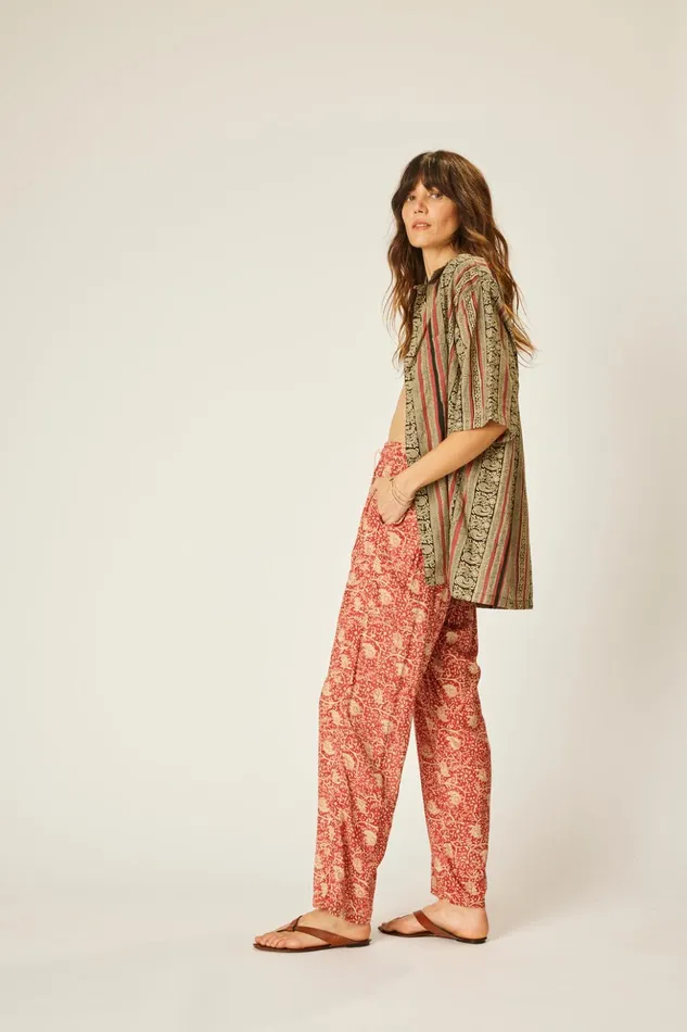 Kevin Shirt Paisley Stripe Black Women Natalie Martin Tops