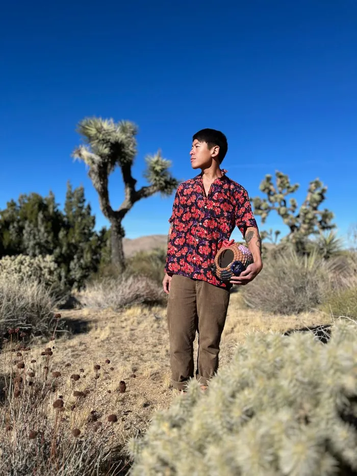 Kevin Shirt Silk Watercolor Onyx Men Natalie Martin