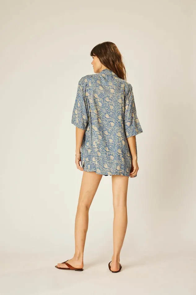 Kevin Shirt Water Lily Blue Men Natalie Martin
