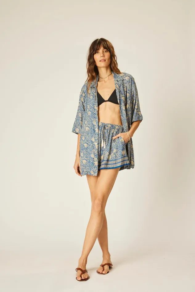 Kevin Shirt Water Lily Blue Men Natalie Martin