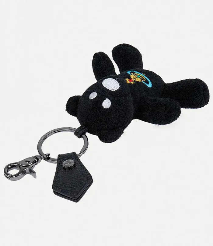 Keyrings WomenMen Vivienne Westwood Towelling Teddy Bear Keyring In Black