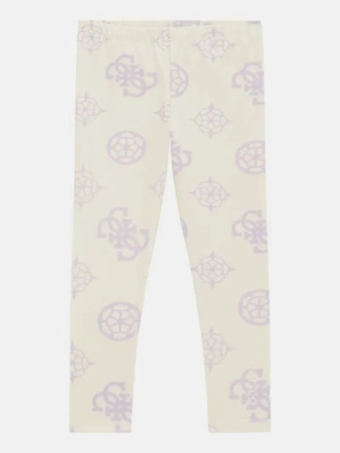 Kids 4g Logo Peony Leggings Multi Purple Guess Trousers And Skirts