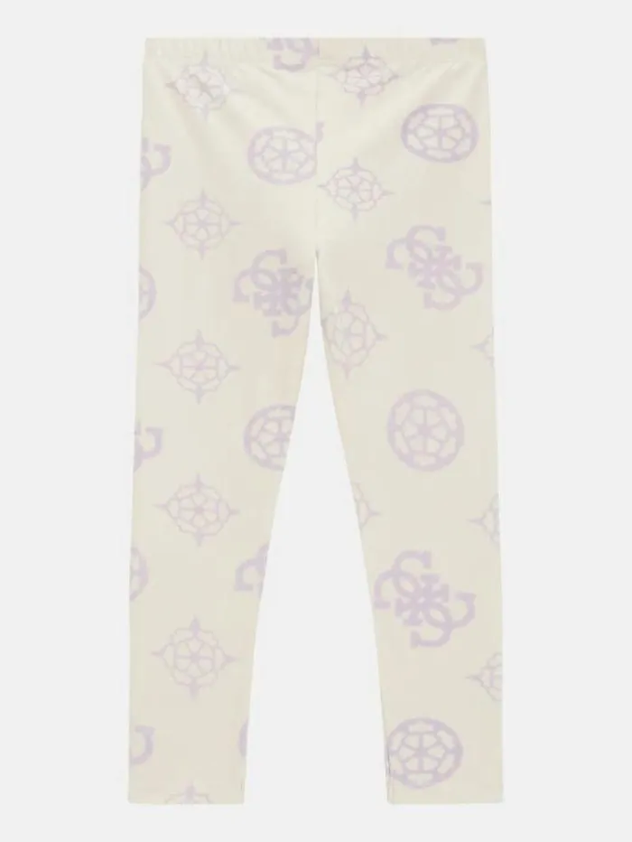 Kids 4g Logo Peony Leggings Multi Purple Guess Trousers And Skirts