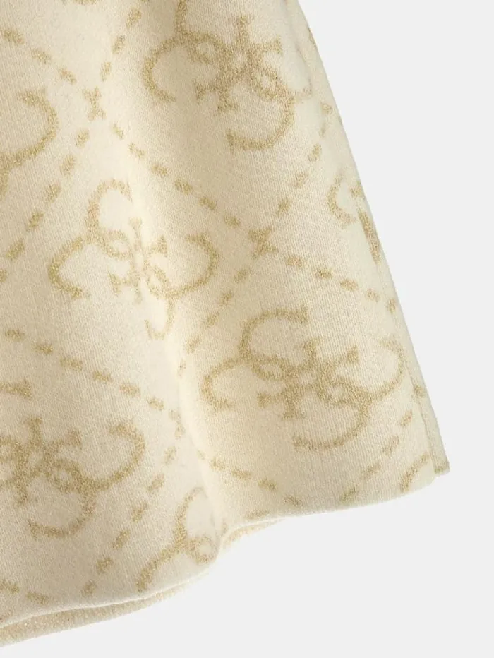 Kids 4g Logo Print Mini Skirt Cream Guess Trousers And Skirts