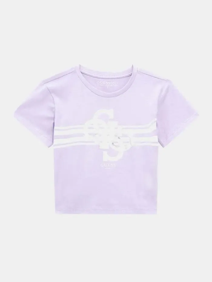 Kids 4g Logo Tshirt Multi Pink Guess Tops And Tshirts