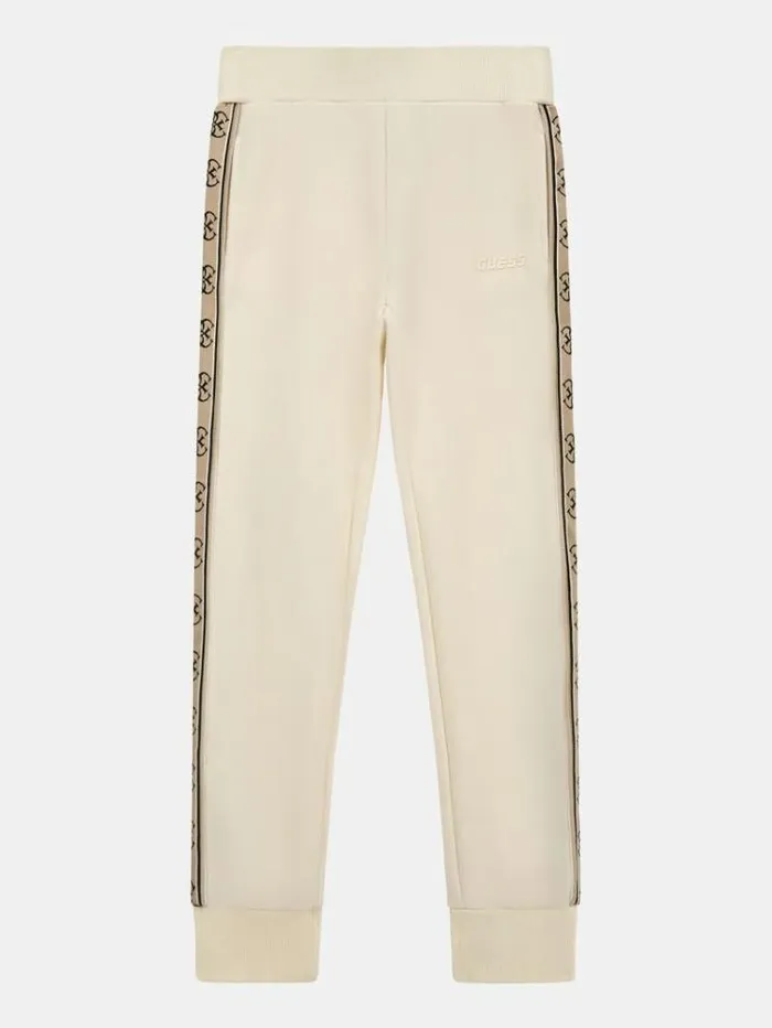 Kids 4g Logo Tape Sweat Pants White Guess Trousers And Skirts