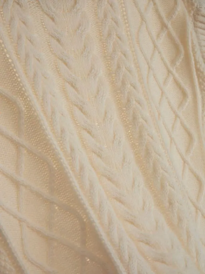 Kids All Over Braid Sweater Vest Cream Guess Knitwear And Sweatshirts