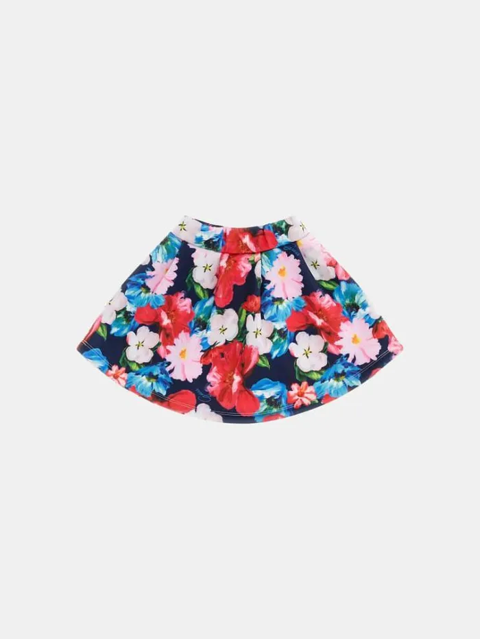Kids All Over Floral Scuba Skirt Multicolor Pattern Guess Trousers And Skirts