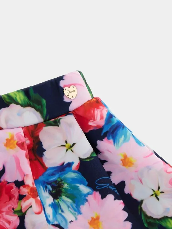 Kids All Over Floral Scuba Skirt Multicolor Pattern Guess Trousers And Skirts