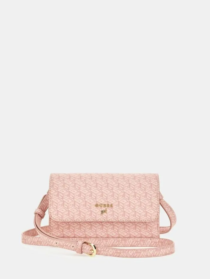 Kids All Over G Cube Logo Crossbody Bag Pink Guess Bags And Accessories