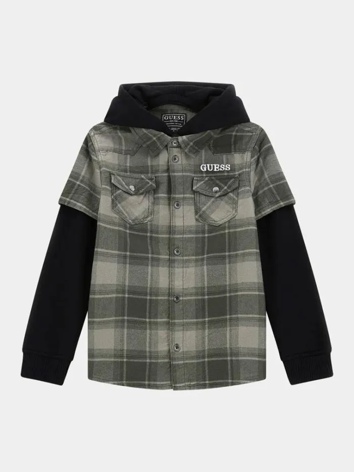 Kids All Over Ghingham Check Print Flannel Shirt Green Multi Guess Tops And Tshirts Kids All Over Ghingham Check Print Flannel Shirt Green Multi Guess Tops And Tshirts