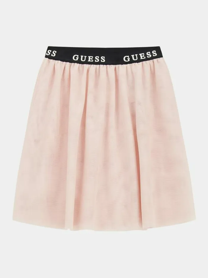 Kids All Over Mesh Skirt Pink Guess Trousers And Skirts