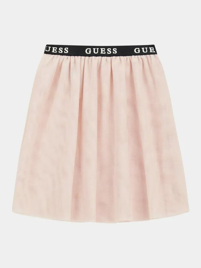 Kids All Over Mesh Skirt Pink Guess Trousers And Skirts