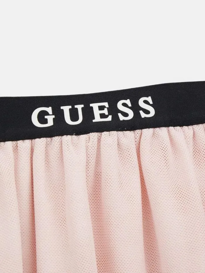 Kids All Over Mesh Skirt Pink Guess Trousers And Skirts