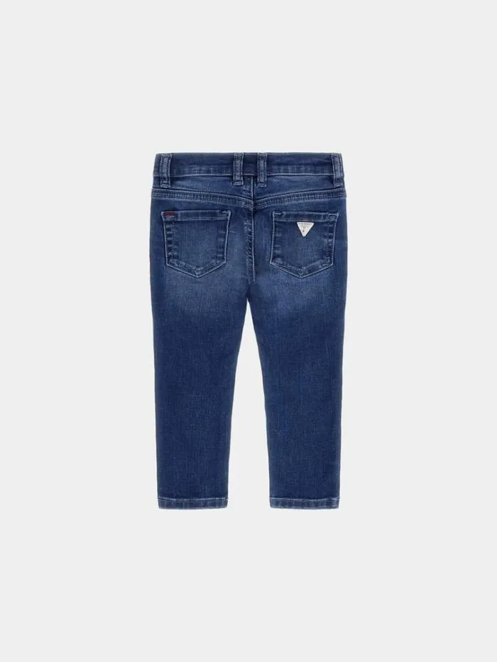 Kids All Over Patch Denim Pants Blue Guess Trousers And Skirts